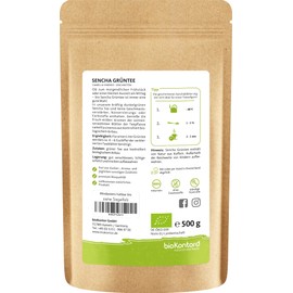 Sencha Tee BIO 500 g I lose und geschnitten I aromatischer bio Sencha Grüntee I 100% natürlich I bioKontor