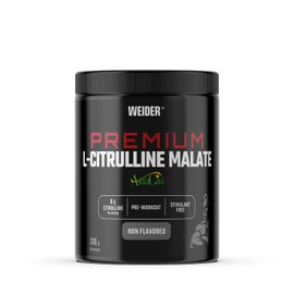 Weider Premium L-Citrulline Malate (310g) Unflavoured, Pre Workout 99% L-Citrulline Malate (6g /Serving) + AstraGin for Better Absorption, Increases Performance & Energy, Stimulant-Free, 36 Servings