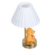 1: 12 Scale Dollhouse Bear Table Decor Realistic LED Lamp
