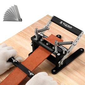 BAYSTMAM Leather Skiver Leather Splitter with Pulling Handle,Leather Peeling Machine, Leather Skiver, Aluminum Made,Leather Skiving Leather Working Tools with Blades for DIY Leather Work Leather Thinning Craft