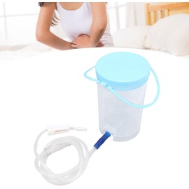 Reusable Enema Kit for Detox, Unisex Coffee Bucket - 1200ML Capacity, 10 Replacement Nozzles, Suitable for Coffee & Water Therapy - Cleanse and Purify Your Body Transparent
