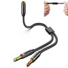 RuiMi 3.5mm Audio Converter Cable Gold Plated 4 Pole 3