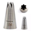 Tumtanm 1M Nozzle Open Star Piping Tip, Large Seamless Stainless