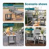 Outside Side Table, Weather Resistant Grey