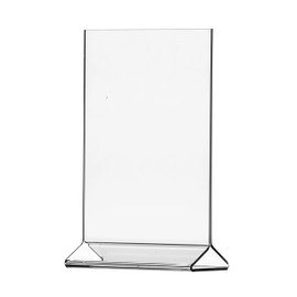 4" x 6" Acrylic Sign Holder/Clear Table Card Display/Plastic Upright Menu Ad Frame
