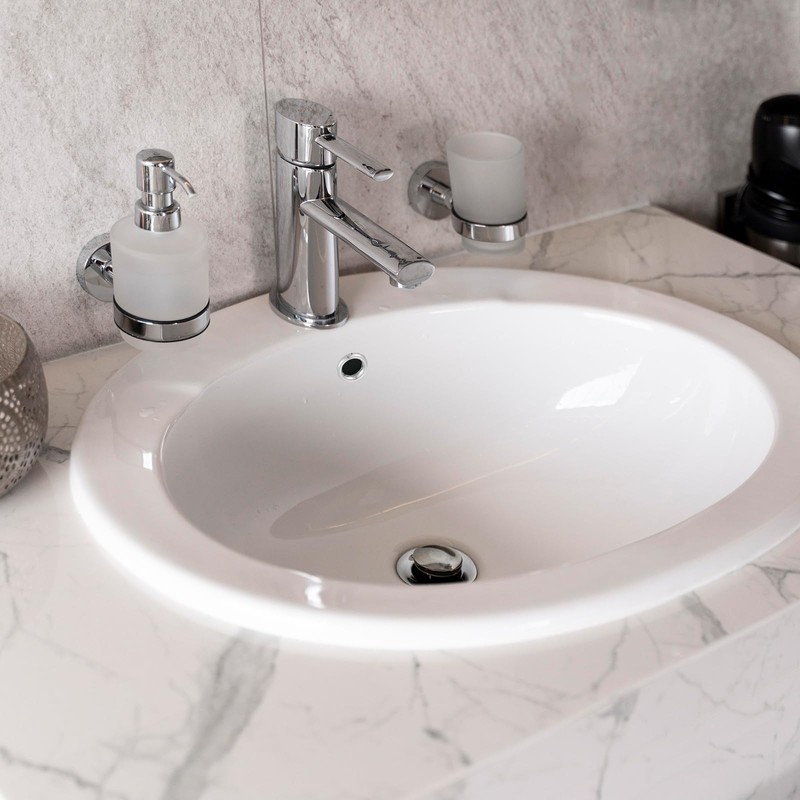 LIQWEI 12 Pcs Bathroom Sink Overflow Ring, Sink Overflow Cover