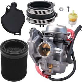 KVF360 Carburetor Fits for Kawasaki 15003-1686 15004-0041 15003-0093 Compatible with 2003-2007 Kawasaki Prairie 360 Carburetor 4X4 KVF360 KVF360A KVF360B KVF360C Air Filter intake manifold boot
