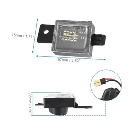 GSRECY LED License Number Plate Light Tag Lamp Assembly Compatible with 2014-2023 Chevy Silverado GMC Sierra 1500 2500HD 3500HD 2015-2022 Colorado Canyon Pickup, Pack of 2