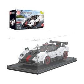 Mould King Speed Champions Pagani Zonda R Model Car Building Kit with Display Case, 27030 Super Car Building Blocks, Racing Car Toy for Adults and Kids 8+, 374 PCS