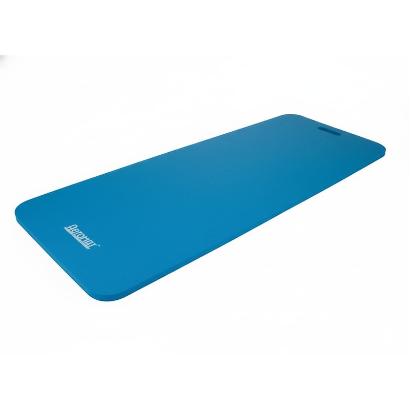 Elite Workout Mat with Handle Color: Blue, Size: 1/2" H