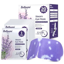 20Packs Steam Eye Mask, Heated Eye Mask Warm Compress for Eyes, Disposable Self Heating Steam Mask for Home, Sleep, Spa, Travel Essentials & Relaxation Gifts, Valentine's Day Gifts (Lavender)