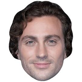 Aaron Taylor-Johnson (Stubble) Celebrity Mask, Flat Card Face, Fancy Dress Mask