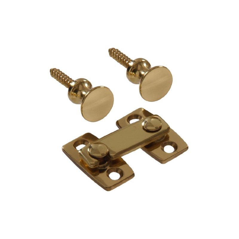 Hillman 852973 Solid Brass Shutter Bar Kit- Bright Brass Finish