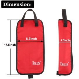 Fiozinx Drumsticks Bag Drum Sticks Bag Holder Drumstick Percussion Carrying Case Handbag Oxford Bag Gift for Drummers, Beginners in Band (Red)