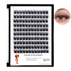 Vayator 120pcs Wide Cluster D Curl Professional Makeup Individual Cluster Eyelashes Grafting Fake False Eyelashes Eyelash Extension Individual Eyelash (16mm)