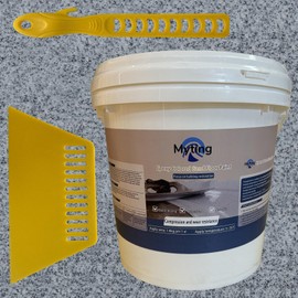 Epoxy Colored Sand Floor Paint, Epoxy Floor Paint High Gloss Marble Effect Coating for Indoor and Outdoor, Wear-resistant and non-slip Self-leveling Coating Gray 35OZ(1KG)