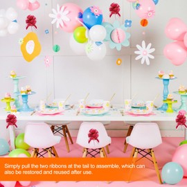 5 PCS 8.6 in(22cm) Large Red Bows for Gift Wrapping Red Pull Bow for Gift Wrapping Baskets Wedding or Flower Decorations, Valentines Day Birthday Gift Decorations