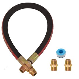 Upgraded Compressor Jumper Hose, Both Sides Fittings 3/4" NPT Male Connector, 720 PSI, High-Temperature 420℉, Five Layers Material Reinforcement, Free-Rotating Assembly