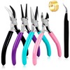 URSKYTOUS 4Pcs Jewelry Pliers Set Jewelry Making Pliers Tools Kit