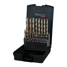 Terrax by Ruko A215214RO Twist Drill Bit Set DIN 338 Type N HSSE-Co5 in Plastic Case Pack of 1