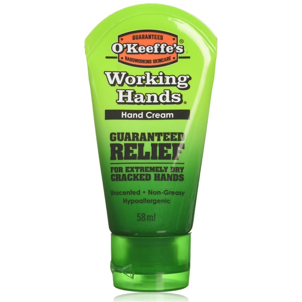 O'Keeffe's Working Hands, 58ml Tube - Hand Cream for Extremely Dry, Cracked Hands | Instantly Boosts Moisture Levels, Creates a Protective Layer & Prevents Moisture Loss