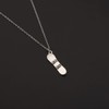 CHOORO Snowboarder - Collar con Colgante de Snowboard en 3D,