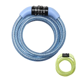 Master Lock Lucchetto Bici ,Combinazione, 1,2 M Cavo, Esterno, Cplore Casuale, 8143Eurdprocol - Ideale per Proteggere Bicicletta, Skateboard, Passeggino, Falciatore, Attrezzature Sportive, Azzuro/Verde