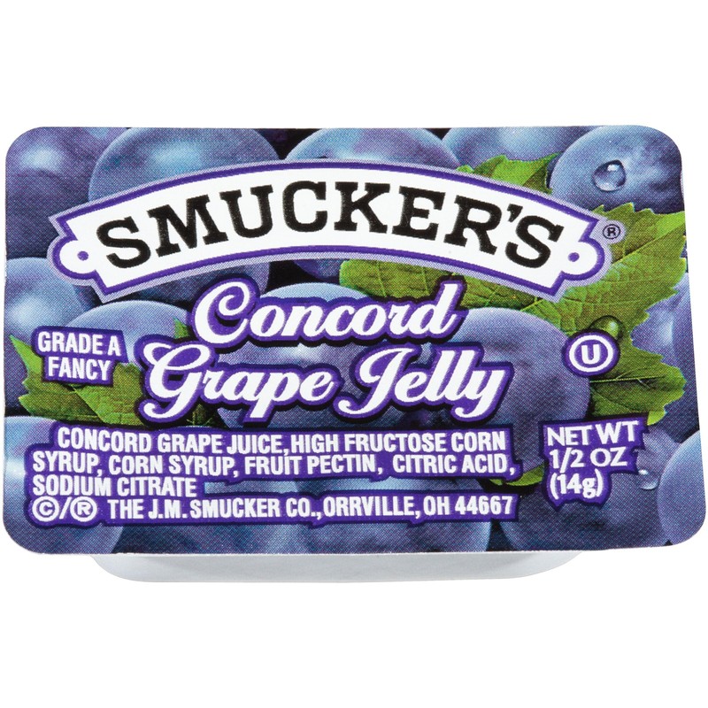 Smucker's Concord Grape Jelly, 0.5 Ounce (Pack of 200)