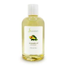 Soapeauty Avocado Oil for Skin & Hair - Cold Pressed - 100% Pure & Natural - Carrier Oil for Essential Oils - Massage Oil - 8 fl oz