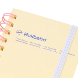 Delphonics Rolburn Notebook with Pocket, Schola, Mini (Light Yellow)