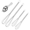 5 Pack Stainless Steel Mini Whisks Set with Egg Separator