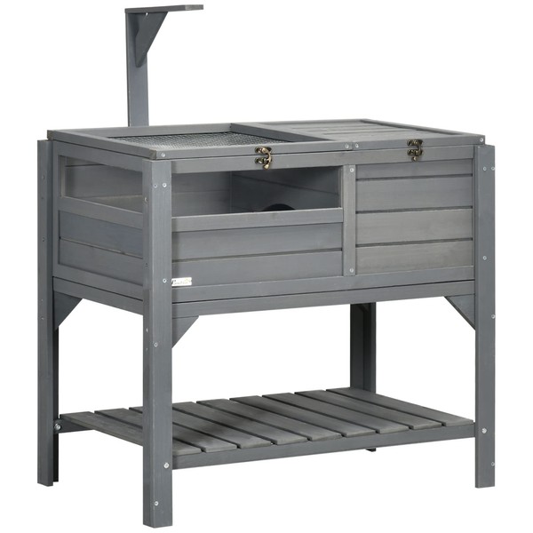 Tortoise Habitat with Shelf Storage, Tortoise Enclosure with Weather Protection,