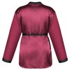 Maazusa Men Red Silk Robe jacket and Black Pants, Hugh