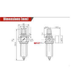 BSP 1/2" Air Compressor Moisture Water Trap Air Filter Regulator Water Separator 5~60℃ 0~150PSI Aluminum Air Compressor Accessories