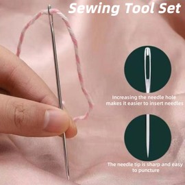 37Pcs Sewing Tool Set,Needle and Thread Kit,Needles Thread Hand Repair Tools,Sewing Needles,Sewing Accessories,Sewing Thread,Travel Sewing Kit,Stitching Kit,Sewing Supplies,Upholstery Repair Kit