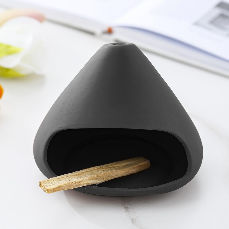 MrMrKura Palo Santo Holder Ceramic Incense Burner Holder Sage Holder