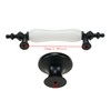 Mewutal 8 Pack Ceramic Drawer Pulls, Black & White Dresser