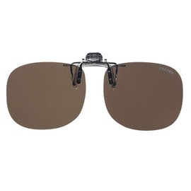 Cliponkeeper 9311 Polarized Front Clip-on Sunglasses, Sunglasses, UV Protection, Large Size, Ultra Lightweight, Flip-up Type, Unisex,, D BR
