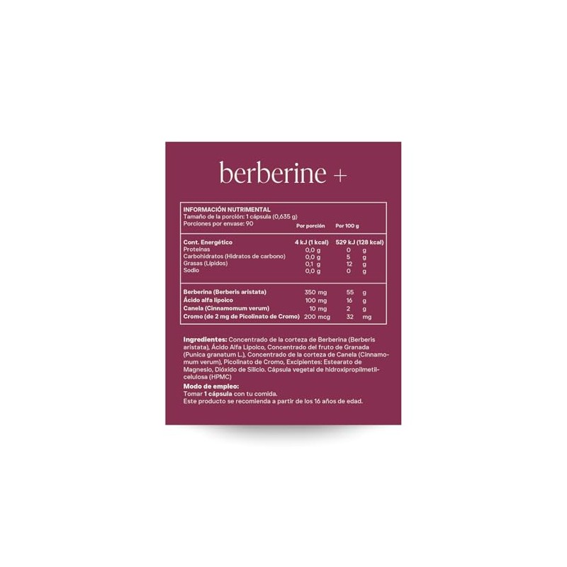 RESET WELLNESS | BERBERINE + BERBERINA, Ácido Alfa Lipoico, Cromo