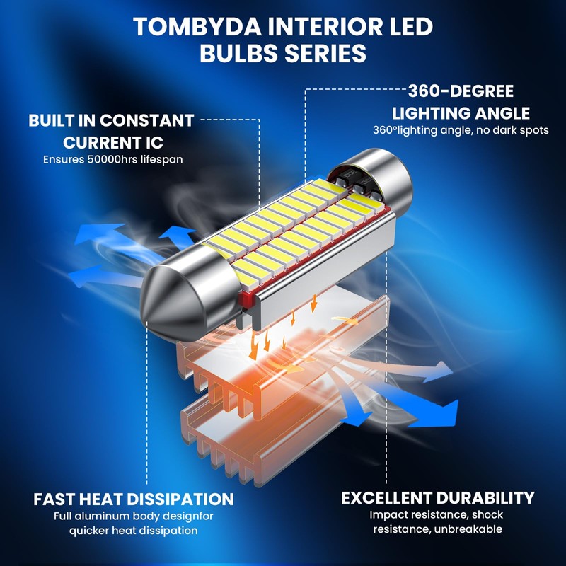 LED Light Bulb Kit Set for 2005-2021 Tacoma 6000K Bright
