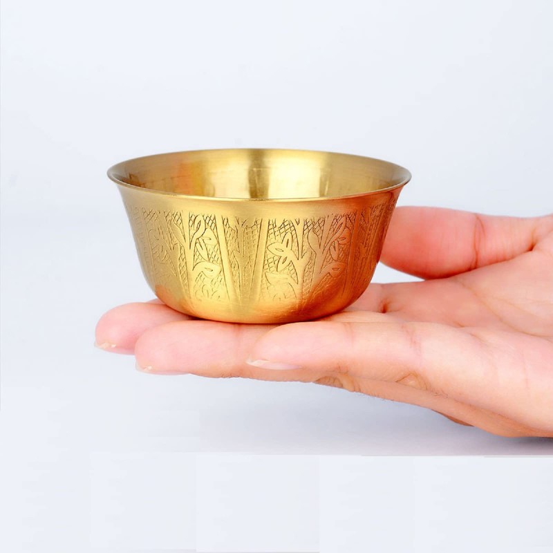 Nwsrayu 3 inch Copper Offering Bowl Tibetan Bowl Holy Water