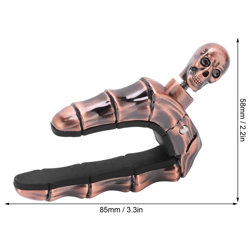 Guitar Capo Ballad Zinc Alloy Silicone Diacritics Skull Musical Instrument