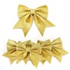 Aurasky Bows Christmas Gold, Pack of 5 Christmas Tree Bows