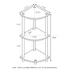 Furinno TURN-N-TUBE Corner Shelf, 3-Tier Corner Bookshelf, Display Storage Shelves