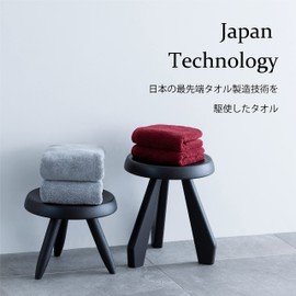 Towel Kenkyusho Toughness PRO #005 Face Towel, Steel Gray, Set of 5, Durable, Soft, Volume, Professional Specifications, Hotel, Fast Absorption, 100% Cotton, Fluffless, 6 Colors to Choose From, Japan Technology