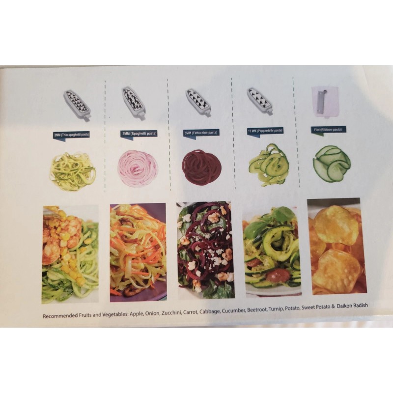 Lynworth Compact Foldable 5 Blade Vegetable Spiralizer Model CS5-100 NIB