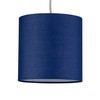 firstchoicelighting Set of 2 Navy Blue Cotton Fabric Table Lamp