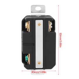 NEMA L6-30R 30Amp 250Volt Twist Lock Female Wall Outlet Receptacle US 3 Wire Industrial Grade Grounding Flush Mounting Power Generator Receptacle Black