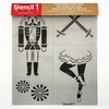 Stencil1 Nutcracker 4 Pack Set Stencil – Reusable Winter Christmas