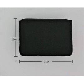 makeup pouch bi-fold with brush holder